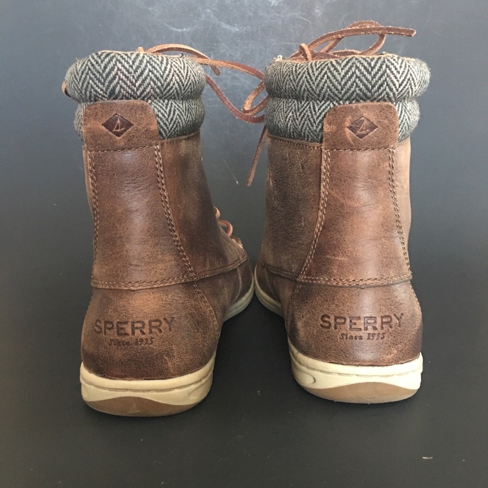 SPERRY Top Sider Women's Size 7.5M Brown Leather Ankle Boots. EUC - Picture 6 of 16